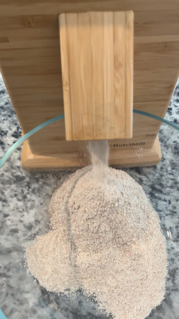 Freshly milled flour without store-bought flour