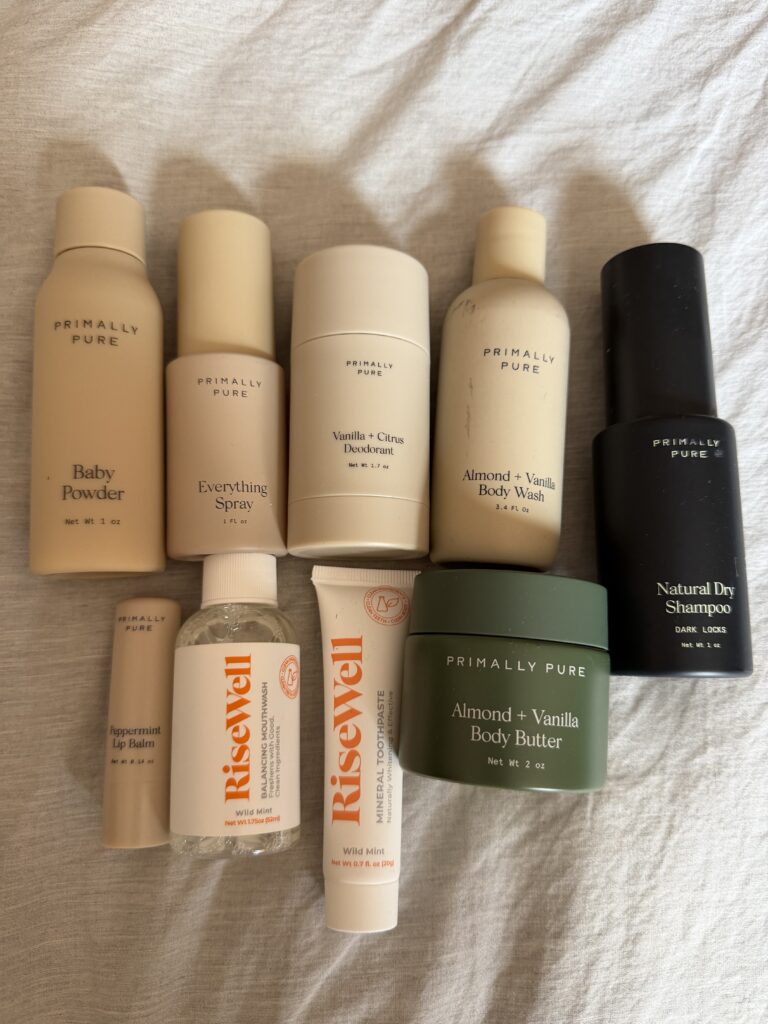 primally pure body products for what to pack in hospital bag