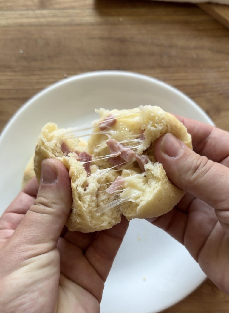 high protein ham and cheese bagel bites